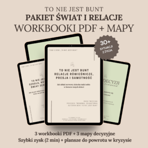 Pakiet Świat i Relacje - 3 workbooki PDF + mapy decyzji